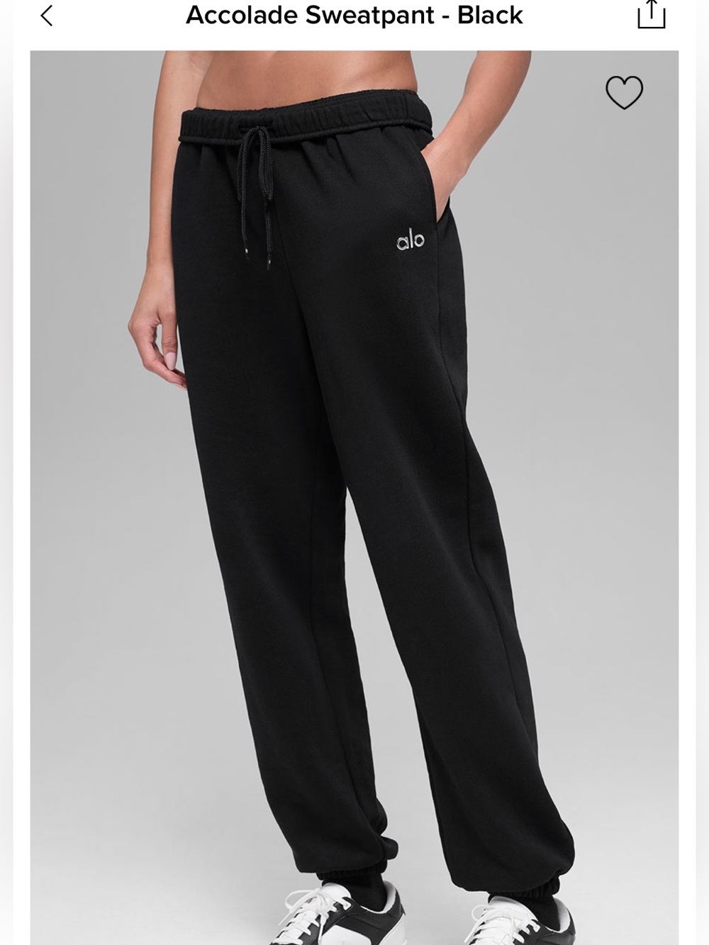 ALO Yoga Black Accolade Sweatpant - Women’s Joggers size M